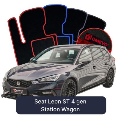 Velours-Autofußmatten OMEVO für Seat Leon ST 4 gen Kombi (2020-2026)