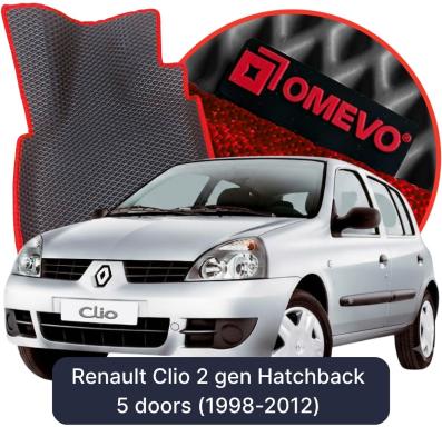EVA Autoteppiche OMEVO für Renault Clio 2 gen Kompakt 5 Türer (1998-2012)