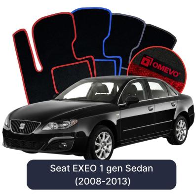 Velours-Autofußmatten OMEVO für Seat EXEO 1 gen Limousine (2008-2013)