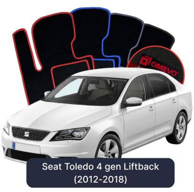 Velours-Autofußmatten OMEVO für Seat Toledo 4 gen Limousine (2012-2018)
