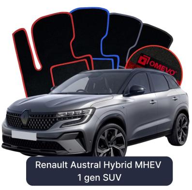 Velours-Autofußmatten OMEVO für Renault Austral Hybrid MHEV 1 gen SUV (2022-2025)