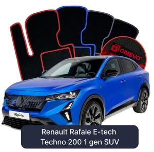 OMEVO Velours-Autofußmatten für Renault Rafale  1 gen SUV (2024-2025)