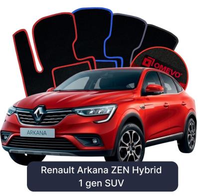 Velours-Autofußmatten OMEVO für Renault Arkana ZEN Hybrid 1 gen SUV (2021-2026)