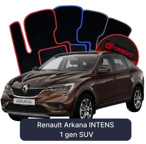 OMEVO Velours-Autofußmatten für Renault Arkana INTENS 1 gen SUV (2021-2026)