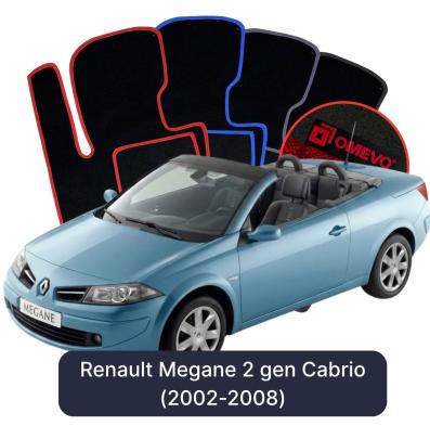 Velours-Autofußmatten OMEVO für Renault Megane 2 gen Cabrio (2002-2008)