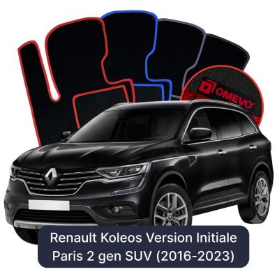 Velours-Autofußmatten OMEVO für Renault Koleos Version Paris 2 gen SUV (2016-2023)