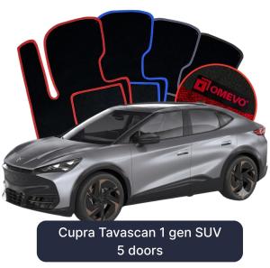 OMEVO Velours-Autofußmatten für Cupra Tavascan 1 gen SUV 5 Türer (2023-2025)