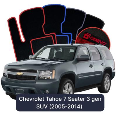 Velours-Autofußmatten OMEVO für Chevrolet Tahoe 7-sitzer 3 gen SUV (2005-2014)