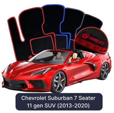 Velours-Autofußmatten OMEVO für Chevrolet Corvette USA C8 8 gen Cabrio (2020-2023)