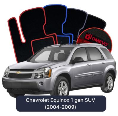 Velours-Autofußmatten OMEVO für Chevrolet Equinox 1 gen SUV (2004-2009)