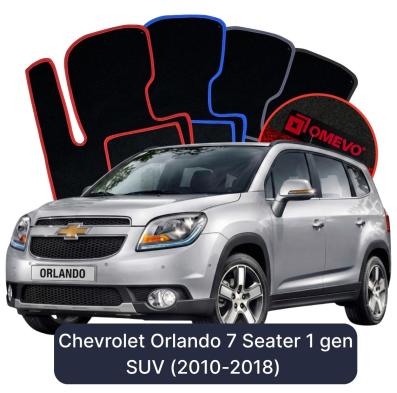 Velours-Autofußmatten OMEVO für Chevrolet Orlando 7-Sitzer 1 gen SUV (2010-2018)