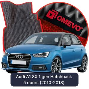 OMEVO 5D Pro EVA Fußmatten für Audi A1 8X 1 gen Kompakt 5 Türer (2010-2018)