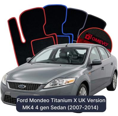 Velours-Autofußmatten OMEVO für Ford Mondeo Titanium X Englische Ausführung MK4 4 gen Limousine (2007-2014)