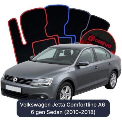 Velours-Autofußmatten OMEVO für Volkswagen Jetta Comfortline A6 6 gen Limousine (2010-2018)