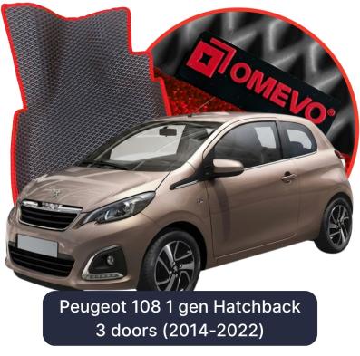 EVA Autoteppiche OMEVO für Peugeot 108 1 gen Kompakt 3 Türer (2014-2022)