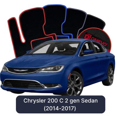 Velours-Autofußmatten OMEVO für Chrysler 200 C 2 gen Limousine (2014-2017)