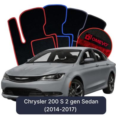 Velours-Autofußmatten OMEVO für Chrysler 200 S 2 gen Limousine (2014-2017)
