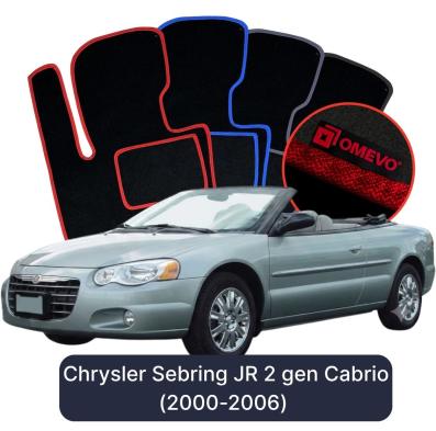Velours-Autofußmatten OMEVO für Chrysler Sebring JR 2 gen Cabrio (2000-2006)