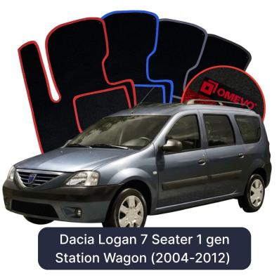 Velours-Autofußmatten OMEVO für Dacia Logan 7-Sitzer 1 gen Kombi (2004-2012)