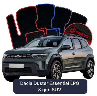 Velours-Autofußmatten OMEVO für Dacia Duster Essential LPG  3 gen SUV (2024-2025)
