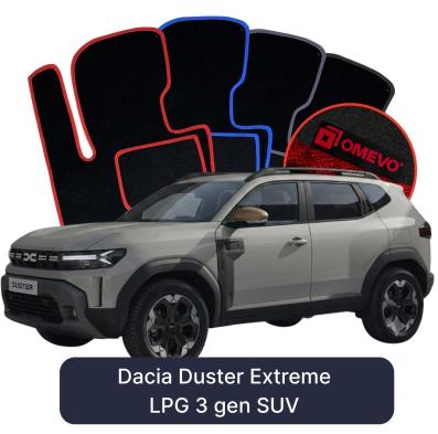 Velours-Autofußmatten OMEVO für Dacia Duster Extreme LPG  3 gen SUV (2024-2025)