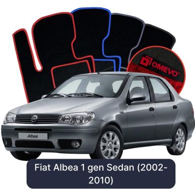 Velours-Autofußmatten OMEVO für Fiat Albea 1 gen Limousine (2002-2010)
