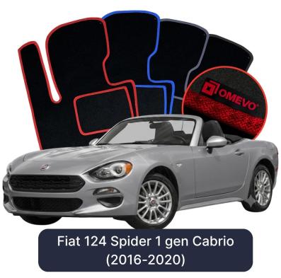 Velours-Autofußmatten OMEVO für Fiat 124 Spider 1 gen Cabrio (2016-2020)