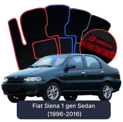 Velours-Autofußmatten OMEVO für Fiat Siena 1 gen Limousine (1996-2016)