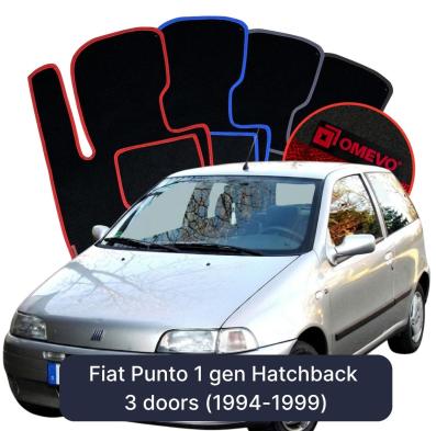 Velours-Autofußmatten OMEVO für Fiat Punto 1 gen Kompakt 3 Türer (1994-1999)