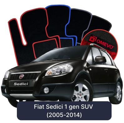 Velours-Autofußmatten OMEVO für Fiat Sedici 1 gen SUV (2005-2014)