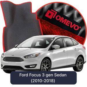 OMEVO 5D Pro EVA Fußmatten für Ford Focus 3 gen Limousine (2010-2018)