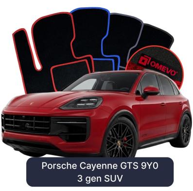 Velours-Autofußmatten OMEVO für Porsche Cayenne GTS 9Y0 3 gen SUV (2018-2026)