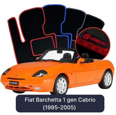 Velours-Autofußmatten OMEVO für Fiat Barchetta 1 gen Cabrio (1995-2005)
