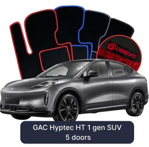 OMEVO Velours-Autofußmatten für GAC Hyptec HT 1 gen SUV 5-Türer (2023–2025)
