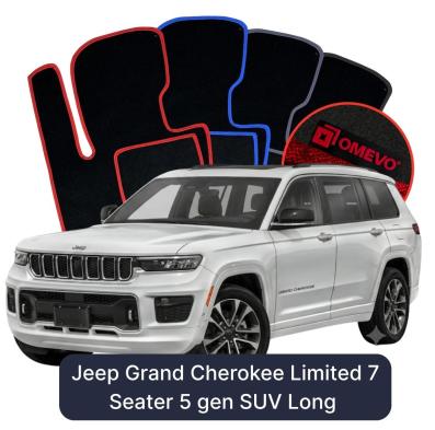 Velours-Autofußmatten OMEVO für Jeep Grand Cherokee Limited 7-Sitzer 5 gen SUV (2021-2025)