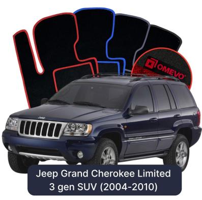 Velours-Autofußmatten OMEVO für Jeep Grand Cherokee Limited 3 gen SUV (2004-2010)
