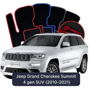OMEVO Velours-Autofußmatten für Jeep Grand Cherokee Summit 4 gen SUV (2010-2021)
