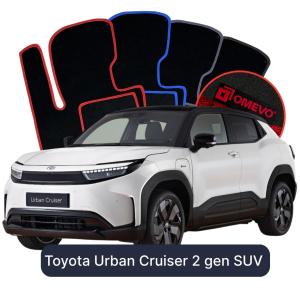 OMEVO Velours-Autofußmatten für Toyota Urban Cruiser 2 gen SUV (2025-2026)