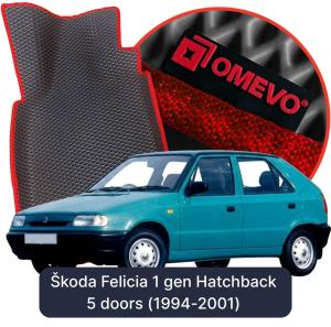 OMEVO 5D Pro EVA Fußmatten für Škoda Felicia 1 gen Kompakt 5 Türer (1994-2001)