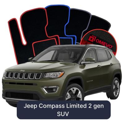 Velours-Autofußmatten OMEVO für Jeep Compass Limited 2 gen SUV (2016-2025)