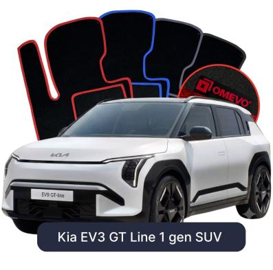 Velours-Autofußmatten OMEVO für Kia EV3 GT Line 1 gen SUV (2024-2025)