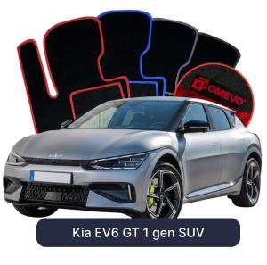 OMEVO Velours-Autofußmatten für Kia EV6 GT 1 gen SUV (2021-2025)