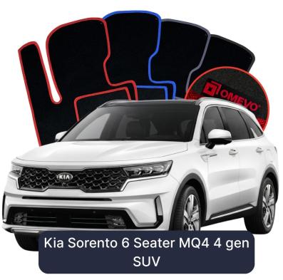 Velours-Autofußmatten OMEVO für Kia Sorento 6-Sitzer MQ4 4 gen SUV (2020-2025)
