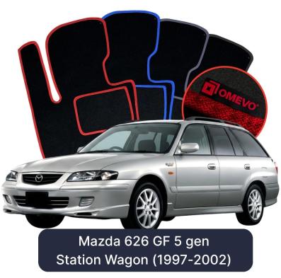 Velours-Autofußmatten OMEVO für Mazda 626 GF 5 gen Kombi (1997-2002)