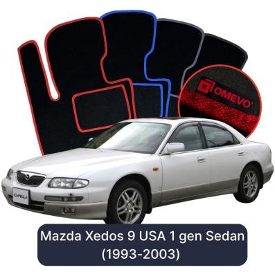 Velours-Autofußmatten OMEVO für Mazda Xedos 9 USA 1 gen Sedan (1993-2003)