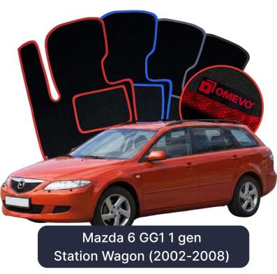 Velours-Autofußmatten OMEVO für Mazda 6 GG1 1 gen Kombi (2002-2008)