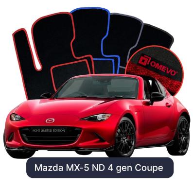 Velours-Autofußmatten OMEVO für Mazda MX-5 ND 4 gen Coupe (2014-2025)