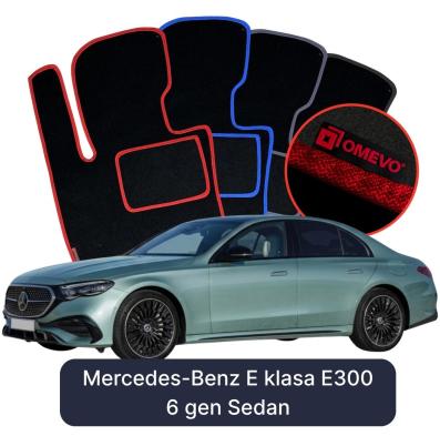 Velours-Autofußmatten OMEVO für Mercedes-Benz E-Klasse E300 6 gen Limousine (2023-2025)