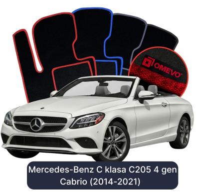 Velours-Autofußmatten OMEVO für Mercedes-Benz Vito C205 4 gen Cabrio (2014-2021)