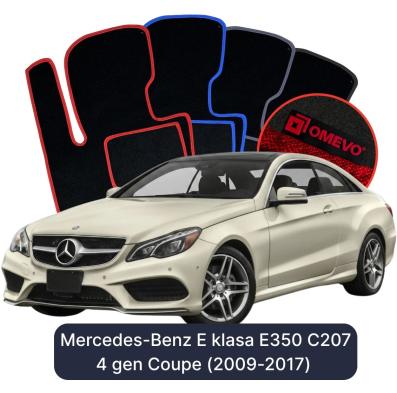 Velours-Autofußmatten OMEVO für Mercedes-Benz E klasa E350 C207 4 gen Сoupé (2009-2017)
